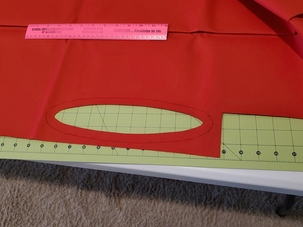 8 08. Cutting reinforcement (Ottertex 210d Polyester Canvas) for elliptical inlet
